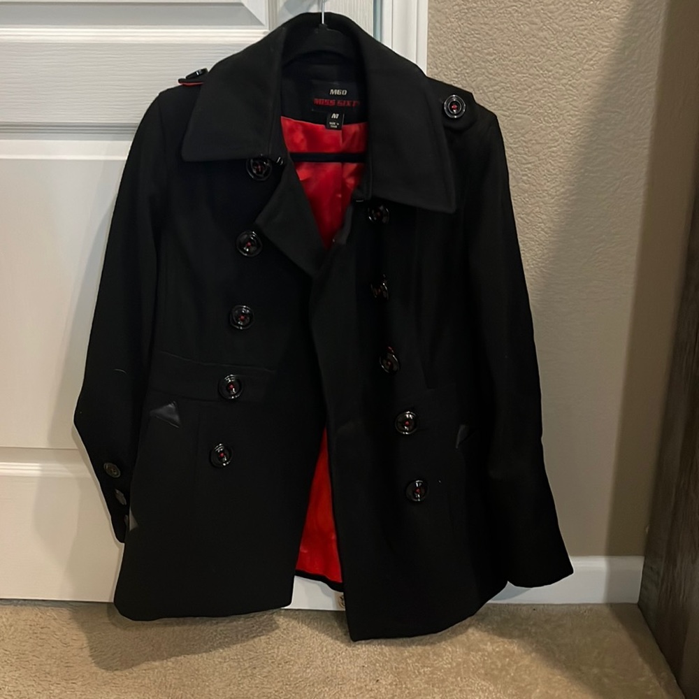 Black peacoat